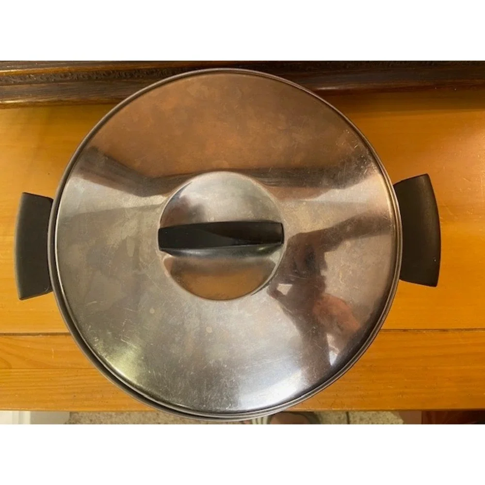 Vintage Revere Ware Copper Clad 1801 Stainless Steel Stock Pot with ECKO Lid USA